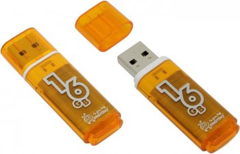 Накопитель USB SmartBuy Glossy <SB16GBGS-Or> USB2.0 Flash Drive 16Gb (RTL)