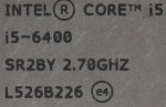 Процессор Intel Core i5-6400 2.7 GHz / 4core / SVGA HD Graphics 530 / 1+6Mb / 65W / LGA1151
