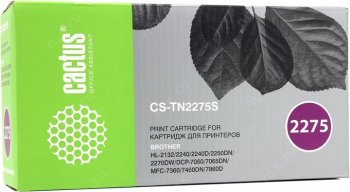 Картридж Cactus CS-TN2275S для Brother HL-2132/2240/2250/2270/7060/7065/7360/7460/7860