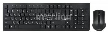 Комплект клавиатура + мышь OKLICK Wireless Keyboard & Optical Mouse <250M> Black (Кл-ра, USB,FM+Мышь 3кн, Roll, USB, FM) <997834>