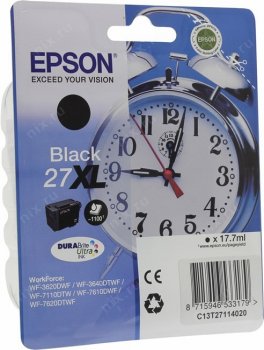 Картридж Epson 27XL <C13T27114020> Black для WorkForce WF-3620/3640/7110/7610/7620