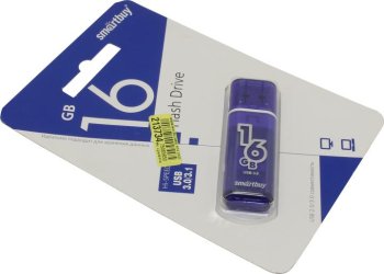 Накопитель USB SmartBuy Glossy series <SB16GBGS-DB> USB3.0 Flash Drive 16Gb (RTL)
