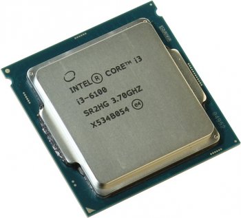 Процессор Intel Core i3-6100 3.7 GHz/2core/SVGA HD Graphics 530/0.5+ 3Mb/51W/8 GT/s LGA1151