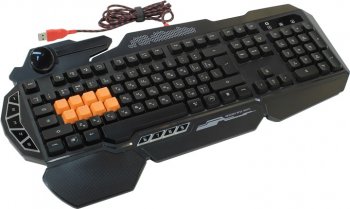 Клавиатура A4 Bloody B318 черный USB Multimedia Gamer LED (подставка для запястий)