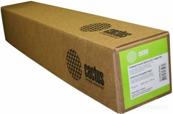 Бумага рулонная Cactus Eco CS-LFP80-914457E 36"(A0) 914мм-45.7м/80г/м2/белый CIE155% для струйной печати втулка:50.8мм (2") (упак.:1рул)