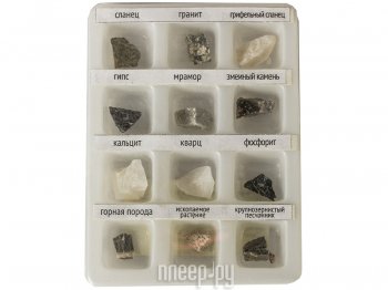 Аксессуар для микроскопа Микромед набор образцов минеральных камней 12 штук