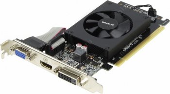 Видеокарта Gigabyte PCI-E GV-N710D3-2GL NVIDIA GeForce GT 710 2048 Мб 64bit DDR3 954/1800 DVIx1 HDMIx1 CRTx1 HDCP Ret low profile
