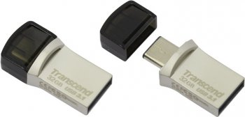 Накопитель USB Transcend <TS32GJF890S> JetFlash 890S USB3.0/USB Type C OTG Flash Drive 32Gb (RTL)