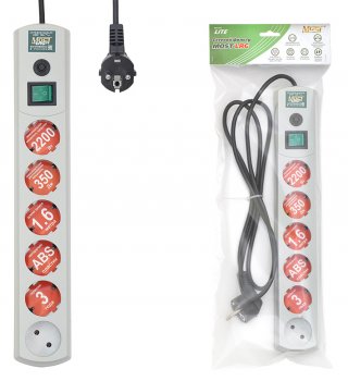 Сетевой фильтр Most LRG bag 3м (6 розеток) белый