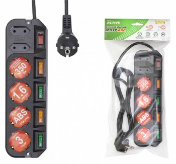 Сетевой фильтр Most ARG-Ч 5 5м (6 розеток) черный