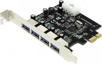 Контроллер STLab U-1270 (RTL) PCI-Ex1, USB3.0, 4 port-ext