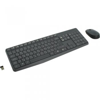Комплект клавиатура + мышь Logitech Wireless Combo MK235 (Кл-ра, FM,USB+Мышь 3кн,Roll,FM, USB) <920-007948/007931>