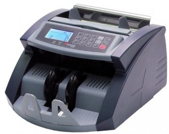 Счетчик банкнот Cassida 5550 UV эконом-класса с задней загрузкой банкнот, звуковая индикация, скорость счета 1000 банкнот/мин., проверка на сдвоенност