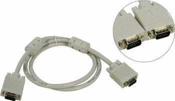 Кабель 5bites <APC-133-010> монитор - SVGA card (15M -15M) 1м 2 фильтра