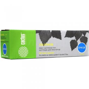 Картридж Cactus CS-CF412X Yellow для HP LJ M452/477