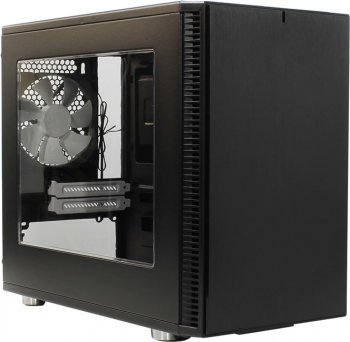 Корпус Miditower Fractal Design <FD-CA-DEF-NANO-S-BK-W> Define Nano S Black mini-ITX без БП, с окном