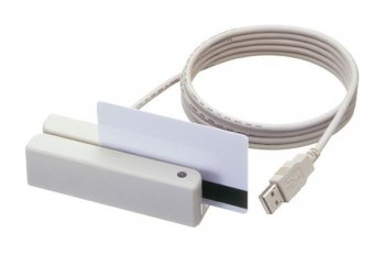 Считыватель/Ридер магнитных карт MSR213V-33 USB-COM Щелевой (1,2,3-я дорожки) со встроенным кабелем