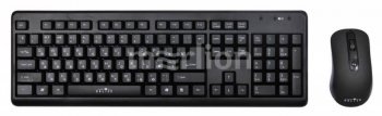 Комплект клавиатура + мышь Oklick 270M клав:черный мышь:черный USB беспроводная