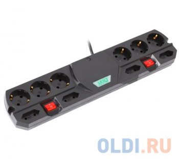 Сетевой фильтр Most TRG 5м черный 10 розеток