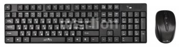 Комплект клавиатура + мышь OKLICK Wireless Keyboard & Optical Mouse <210M> Black(Кл-ра, USB, FM+Мышь 5кн,Roll,USB,FM )<612841>