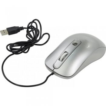 Мышь OKLICK Optical Mouse <155M> <Silver> (RTL) USB 4btn+Roll <337117>