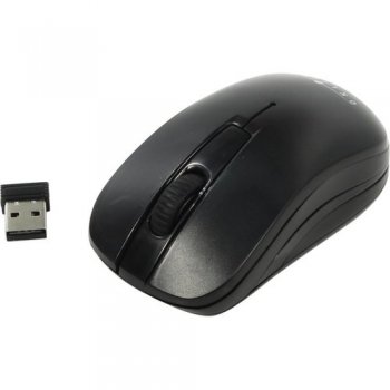 Мышь беспроводная OKLICK Wireless Optical Mouse <445MW> <Black> (RTL) USB 3btn+Roll <945817>