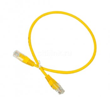 Кабель UTP Lanmaster UTP TWT-45-45-5.0-YL вилка RJ-45-вилка RJ-45 кат.5е 5м желтый ПВХ (уп.:1шт)