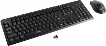 Комплект клавиатура + мышь Oklick 290M клав:черный мышь:черный USB беспроводная Multimedia