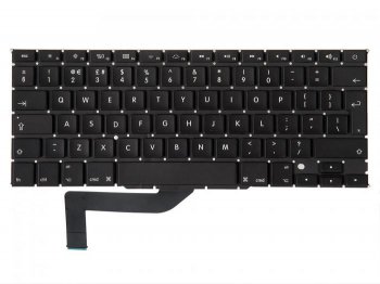 Клавиатура для ноутбука A1398 Apple MacBook Pro 15 Retina A1398 Mid 2012 - Mid 2015 Г-образный Enter UK