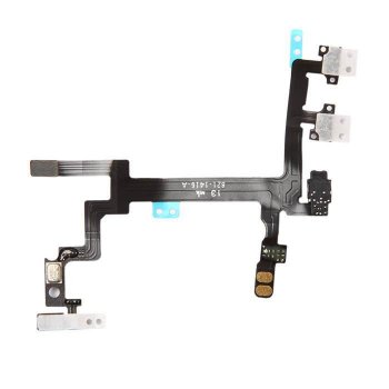 Шлейф кнопки для смартфона iPhone 5 с кнопкой включения, громкости и микрофоном