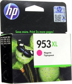 Картридж HP 953XL F6U17AE пурпурный (1450стр.) для OJP 8710/8715/8720/8730/8210/8725