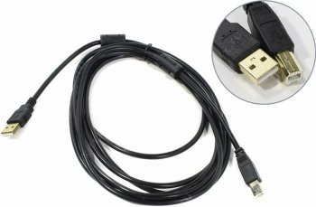 Кабель Exegate <EX138947RUS> USB 2.0 A-->B 3м 2 фильтра