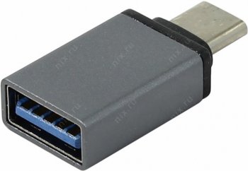 Переходник KS-is <KS-296 Grey> USB3.0 AF --> USB-C M OTG