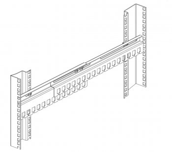 Органайзер ЦМО раздвижной 450-1000 мм ГКО-45-100 двухсторонний окна 1U глуб.:67.6мм