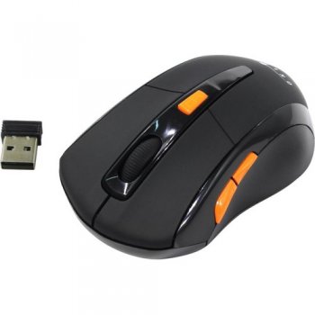 Мышь беспроводная Оклик 585MW черный оптическая (1600dpi) USB для ноутбука (6but)