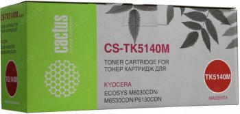Картридж Cactus CS-TK5140M пурпурный для Kyocera Ecosys M6030cdn/M6530cdn/P6130cdn (5000стр.)