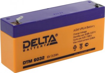 Аккумулятор для ИБП Delta DTM 6032 (6V, 3.2Ah)