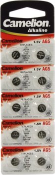 Батарейка Camelion AG5-BP10 (LR754, 1.5V) , щелочной (alkaline) <уп. 10 шт>