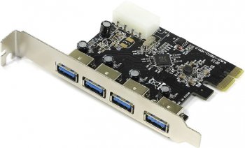 Контроллер Espada <PCIe4USB3.0> (OEM) PCI-Ex1, USB3.0, 4 port-ext