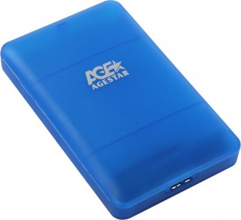 Внешний бокс HDD/SSD AgeStar 3UBCP3 SATA USB3.0 пластик синий 2.5"