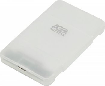 Внешний бокс HDD/SSD AgeStar 3UBCP3 SATA USB3.0 пластик белый 2.5"