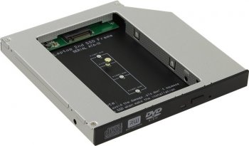 Адаптер HDD/SSD (optibay) Orient <UHD-2M2C12> шасси для M.2 2280 для установки в SATA отсек оптического привода ноутбука