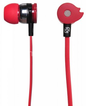 Наушники вкладыши Oklick HP-S-210 1.2м красный проводные в ушной раковине (D1-1)