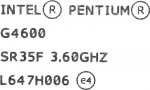 Процессор Intel Pentium G4600 3.6 GHz/2core/SVGA HD Graphics 630/0.5+3Mb/51W/8GT/s LGA1151