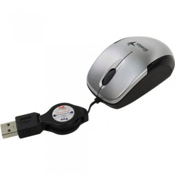 Мышь Genius Micro Traveler V2 <Silver> (RTL) USB 3btn+Roll, уменьшенная (31010125102/31010017401)