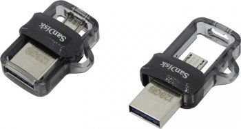 Накопитель USB SanDisk Ultra Dual Drive m3.0 <SDDD3-128G-G46> USB3.0/USB micro-B OTG Flash Drive 128Gb (RTL