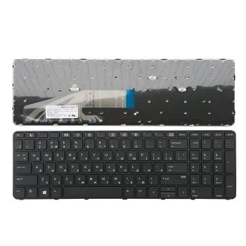 Клавиатура 727682-251 для ноутбука HP ProBook 450 G3, 455 G3, 470 G3, 470 G4, черная, с рамкой, гор. Enter