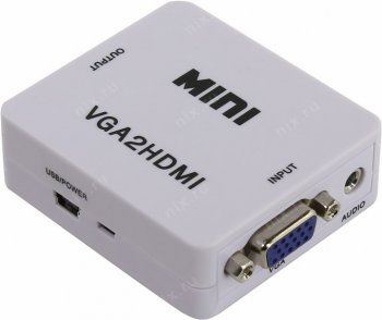 Переходник VGA(15F)+audio -> HDMI (F) (питание miniUSB)