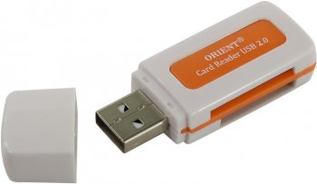Картридер Orient <CR-011R> USB2.0 SD/microSD/MS Duo/M2 Card Reader/Writer