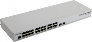 Коммутатор MikroTik CRS326-24G-2S+RM (L3) 24x1Гбит/с 2SFP+ управляемый